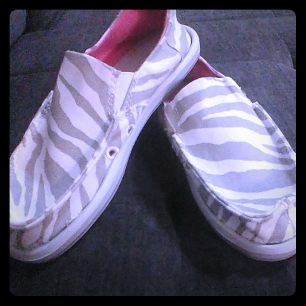 Girls Zebra Sanuk Shoes NNW
